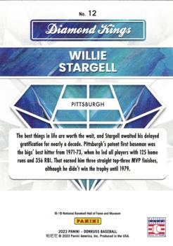 2023 Donruss #12 Willie Stargell Back