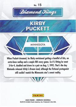 2023 Donruss #15 Kirby Puckett Back