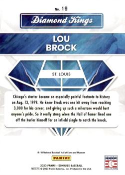 2023 Donruss #19 Lou Brock Back