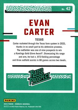 2023 Donruss #42 Evan Carter Back