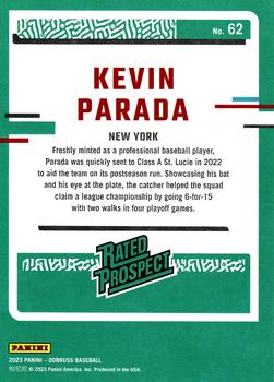 2023 Donruss #62 Kevin Parada Back
