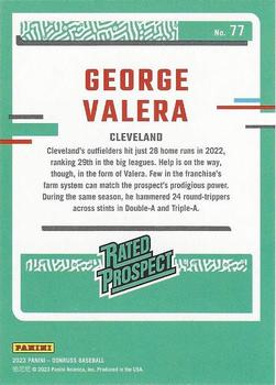 2023 Donruss #77 George Valera Back