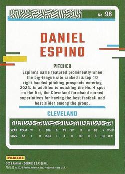 2023 Donruss #98 Daniel Espino Back