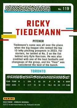 2023 Donruss #119 Ricky Tiedemann Back