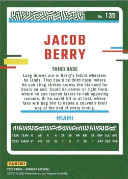 2023 Donruss #135 Jacob Berry Back