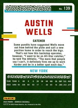 2023 Donruss #139 Austin Wells Back