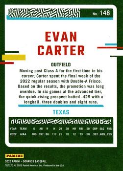 2023 Donruss #148 Evan Carter Back