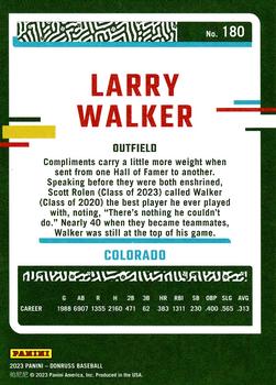 2023 Donruss #180 Larry Walker Back