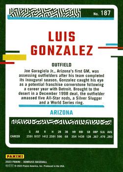 2023 Donruss #187 Luis Gonzalez Back