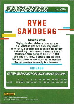 2023 Donruss #204 Ryne Sandberg Back