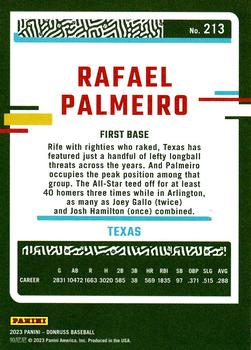 2023 Donruss #213 Rafael Palmeiro Back