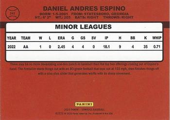 2023 Donruss #245 Daniel Espino Back