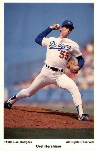 1985 Coca-Cola Los Angeles Dodgers #NNO Orel Hershiser Front