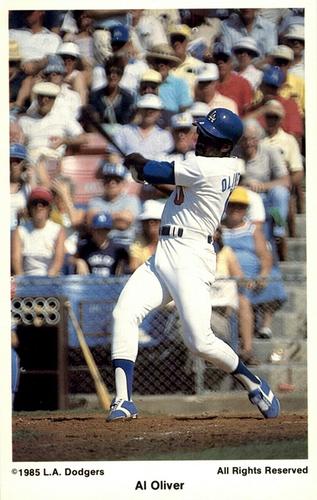 1985 Coca-Cola Los Angeles Dodgers #NNO Al Oliver Front
