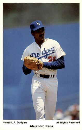1985 Coca-Cola Los Angeles Dodgers #NNO Alejandro Pena Front