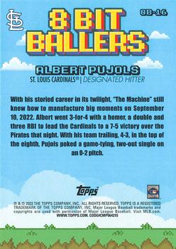 2023 Topps Big League - 8 Bit Ballers #8B-16 Albert Pujols Back