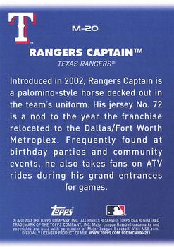 2023 Topps Big League - Mascots #M-20 Rangers Captain Back