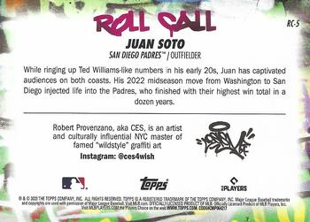 2023 Topps Big League - Roll Call Wildstyle Edition #RC-5 Juan Soto Back