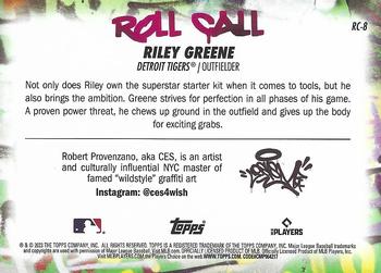 2023 Topps Big League - Roll Call Wildstyle Edition #RC-8 Riley Greene Back