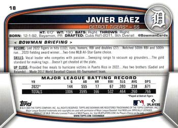 2023 Bowman #18 Javier Baez Back