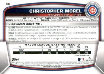 2023 Bowman #34 Christopher Morel Back