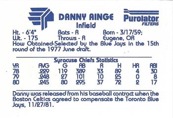 1992 Tallmadge Tire Former Chiefs Collectibles #NNO Danny Ainge Back