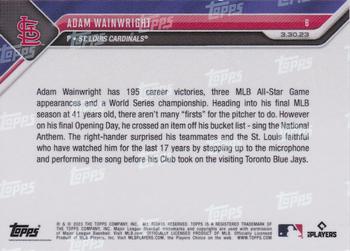 2023 Topps Now - Blue #6 Adam Wainwright Back