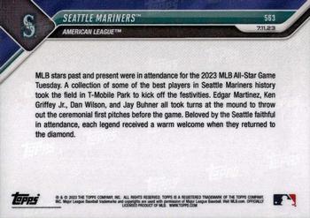 2023 Topps Now - Purple #563 Seattle Mariners Back