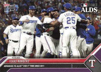 2023 Topps Now - Purple #991 Texas Rangers Front