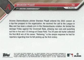 2023 Topps Now - Red #764 Brandon Pfaadt Back