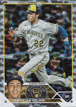 2023 Topps - Silver Pattern Foilboard #192 Christian Yelich Front