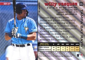 2022 Bowman Heritage - Prospects #BHP-107 Willy Vasquez Back