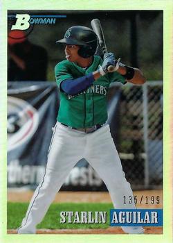 2021 Bowman Heritage - Chrome Prospects Refractor #214 Starlin Aguilar Front