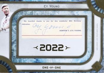 2022 Topps Transcendent Collection - Oversized Cut Signatures #OCS-CY Cy Young Front