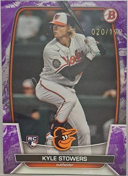 2023 Bowman - Purple Pattern #56 Kyle Stowers Front