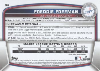 2023 Bowman - Green #82 Freddie Freeman Back