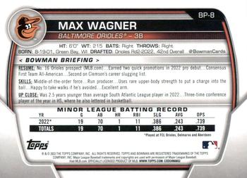 2023 Bowman - Prospects #BP-8 Max Wagner Back