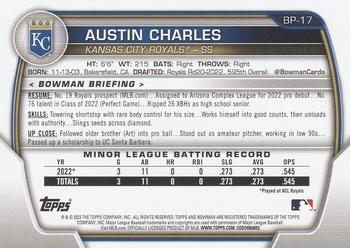 2023 Bowman - Prospects #BP-17 Austin Charles Back