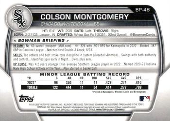 2023 Bowman - Prospects #BP-48 Colson Montgomery Back