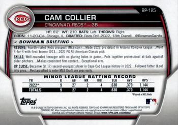 2023 Bowman - Prospects #BP-125 Cam Collier Back