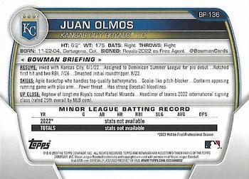 2023 Bowman - Prospects #BP-136 Juan Olmos Back