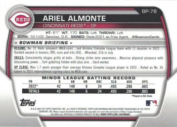 2023 Bowman - Prospects Sky Blue #BP-78 Ariel Almonte Back