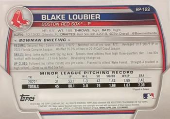 2023 Bowman - Prospects Neon Green #BP-122 Blake Loubier Back