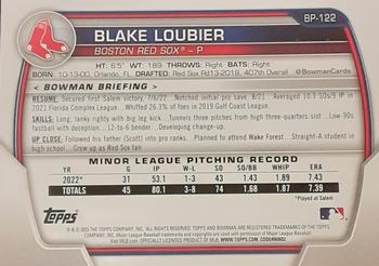 2023 Bowman - Prospects Gold #BP-122 Blake Loubier Back