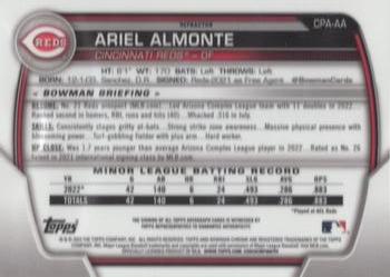 2023 Bowman - Chrome Prospect Autographs Refractor #CPA-AA Ariel Almonte Back