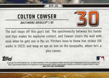 2023 Bowman - Bowman Scouts Top 100 #BTP-30 Colton Cowser Back