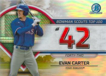 2023 Bowman - Bowman Scouts Top 100 #BTP-42 Evan Carter Front
