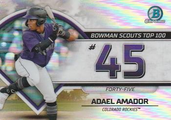 2023 Bowman - Bowman Scouts Top 100 #BTP-45 Adael Amador Front