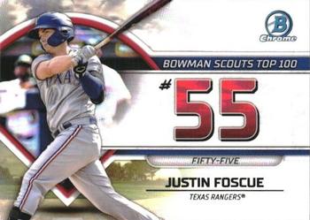2023 Bowman - Bowman Scouts Top 100 #BTP-55 Justin Foscue Front