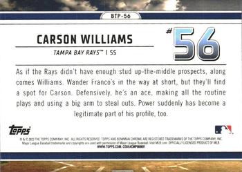 2023 Bowman - Bowman Scouts Top 100 #BTP-56 Carson Williams Back